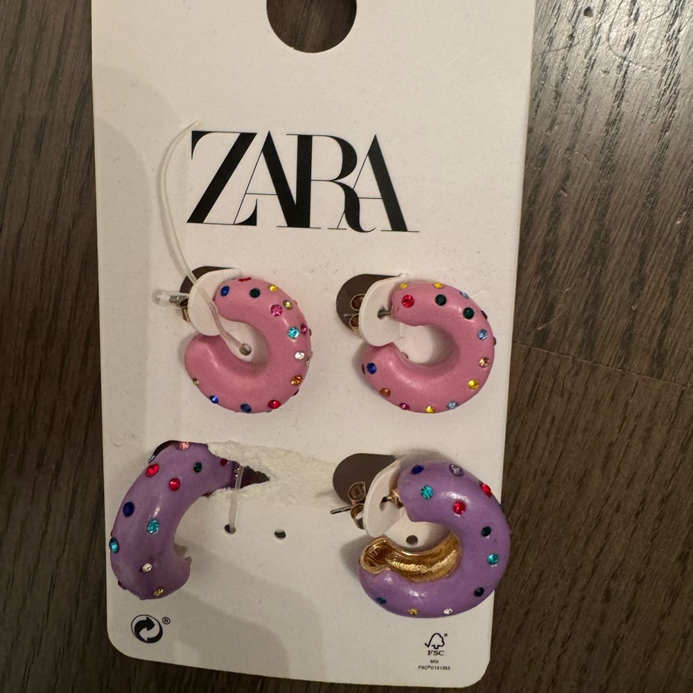 Two pairs of Zara earrings